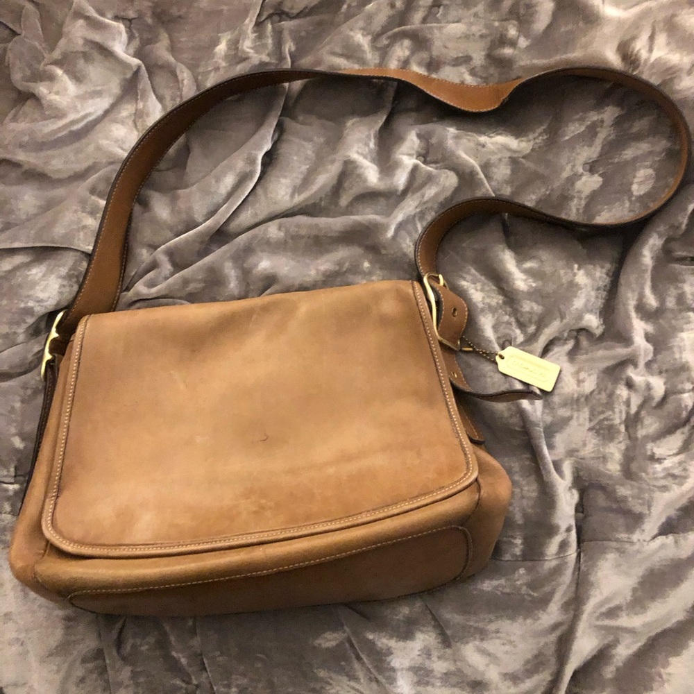 Leather Coach Shoulder Purse